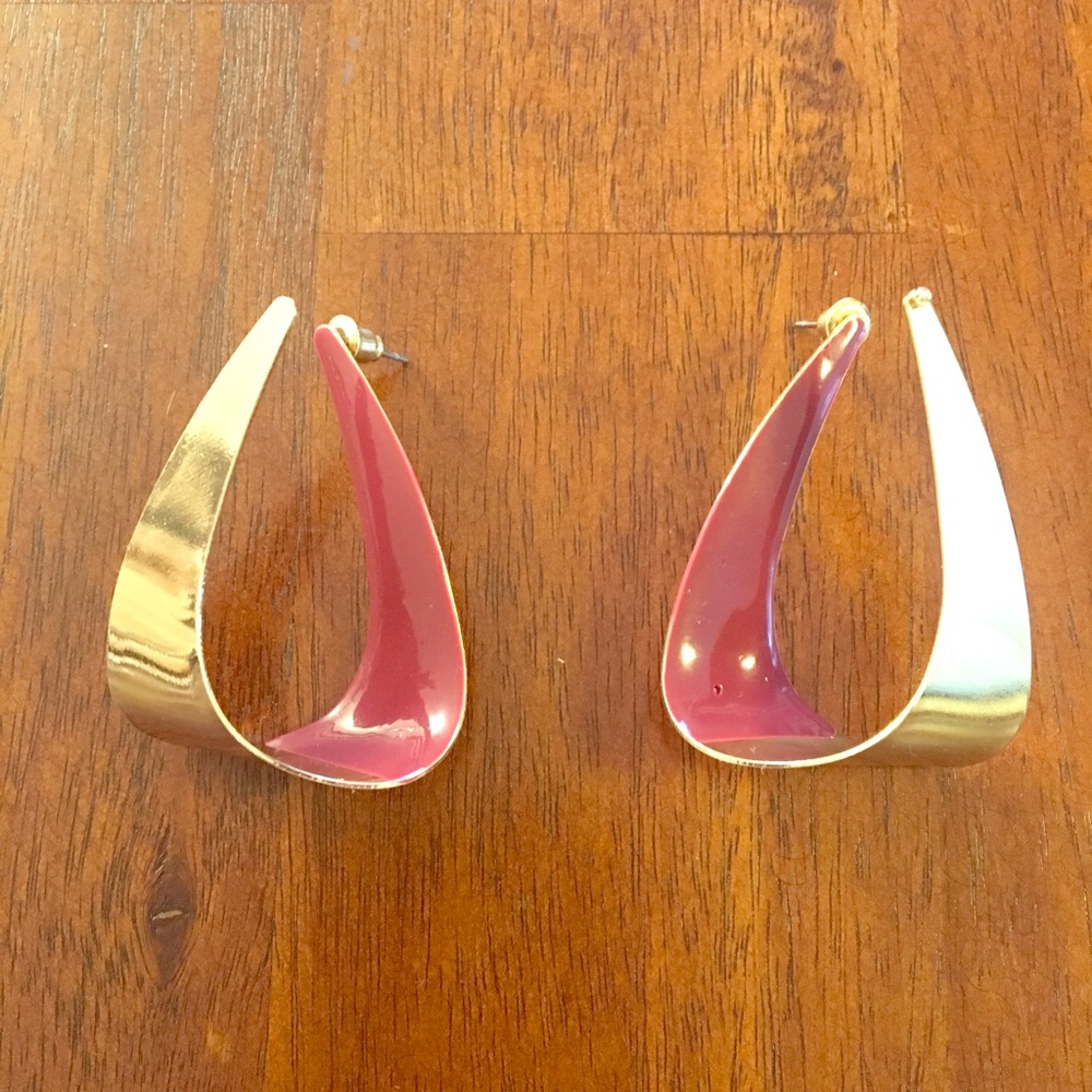 Pink and Gold Earrings
